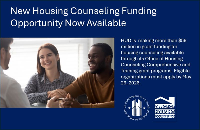 HUD Office of Housing Counseling notice about housing counseling grant funding