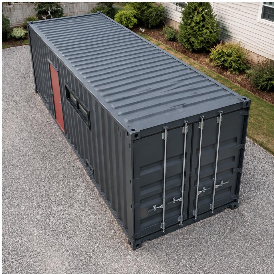 Outback Forge 20 Insulated Workshop Garage — Elevated roof and footprint Outback Forge 20 Insulated Workshop Garage — elevated roof and footprint showing the catalog configuration