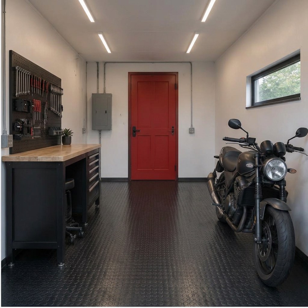 Outback Forge 20 Insulated Workshop Garage — Complete interior overview Outback Forge 20 Insulated Workshop Garage — complete interior overview showing the catalog configuration