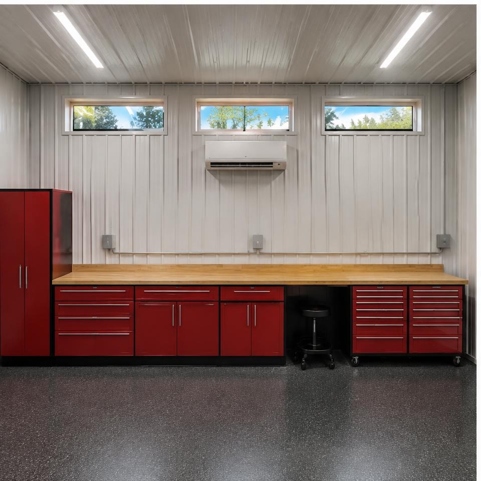 Outback Summit 40 High-Cube Performance Garage — Interior feature and work zone Outback Summit 40 High-Cube Performance Garage — interior feature and work zone showing the catalog configuration